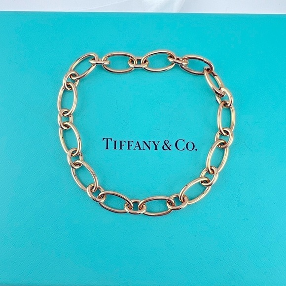 Tiffany & Co. Jewelry - Tiffany & Co. 18k Rose Gold Clasping Ends Link Bracelet Retired 💕